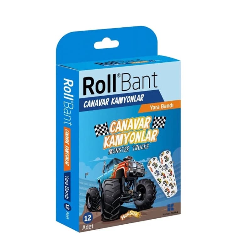 Roll Tape Monster Trucks Figured Band-aid 12 pcs