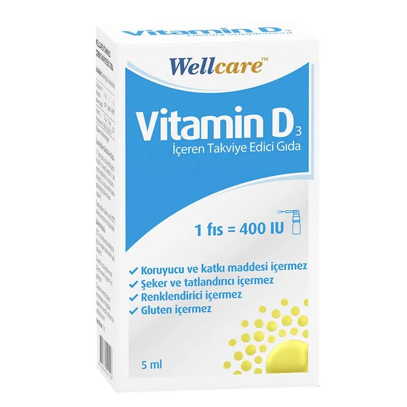 Wellcare Vitamin D3 400 IE Nahrungsergänzung 5 ml