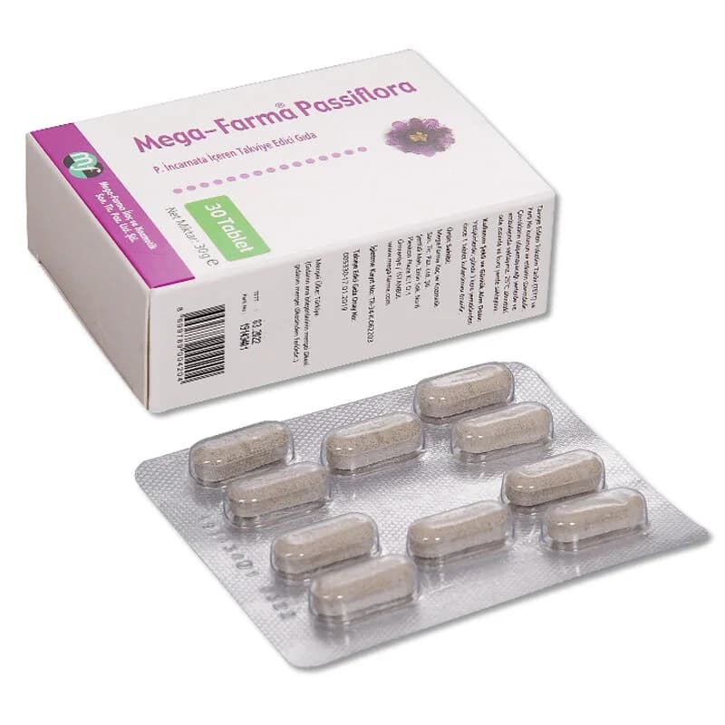 Mega-farma Passiflora Food Supplement 30 tablets
