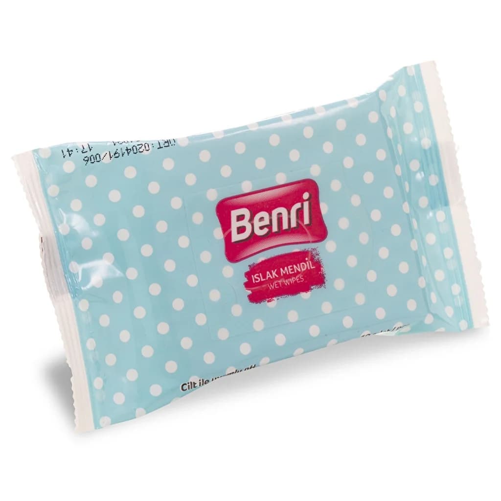 Benri Mini Wet Pocket Wipes 3-Pack
