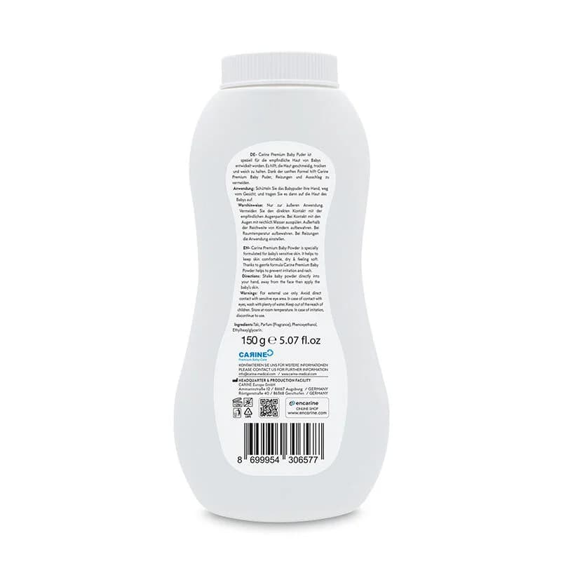 CARINE Babypuder 150g - Beruhigende Frische für zarte Haut