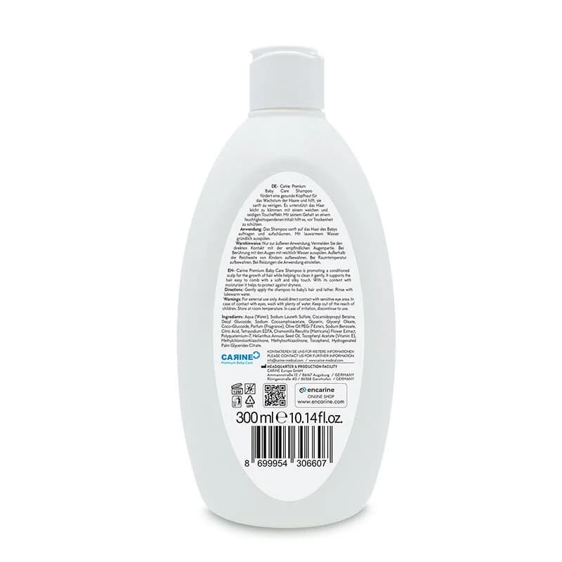 CARINE Baby Shampoo 300 ml - Sanfte, tränenfreie Formel für weiches Haar