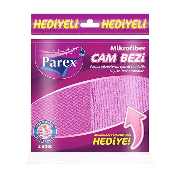 Parex Microfiber Glass Cloth - Lint-Free, Absorbent, Durable