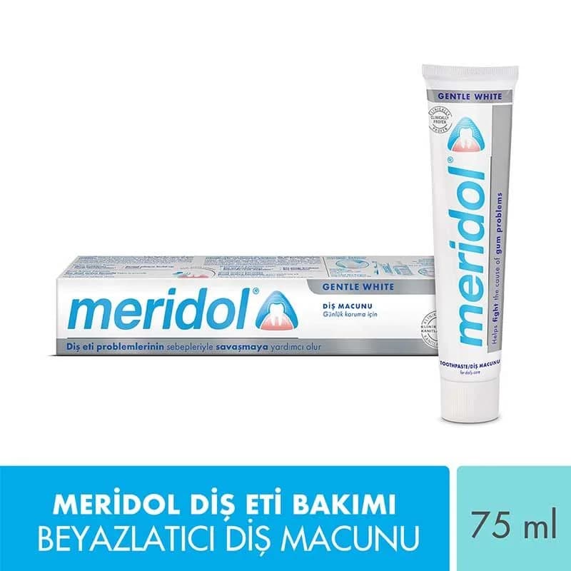Meridol معجون أسنان ميريدول للعناية باللثة وتبييض الأسنان 75 مل