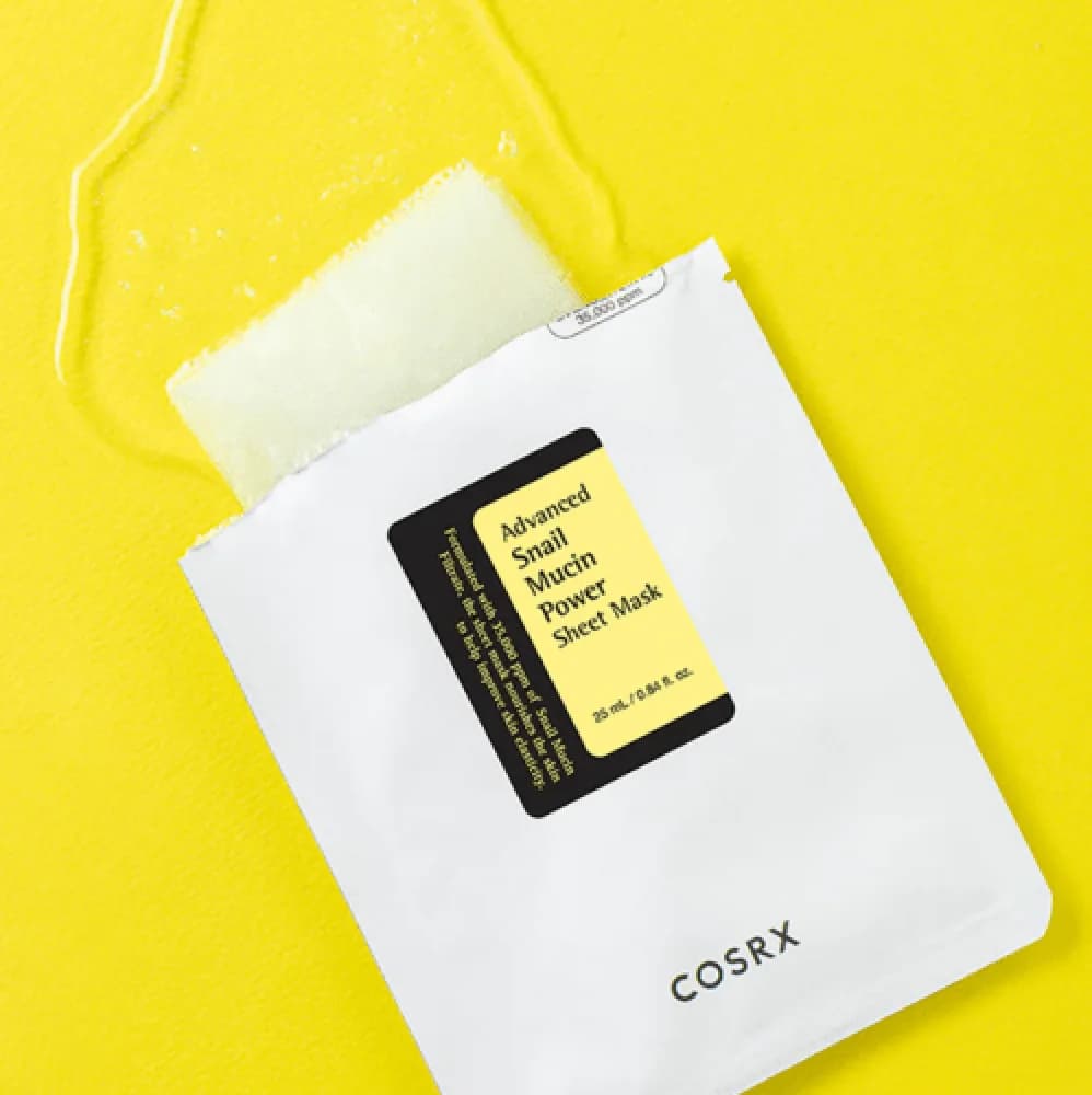 Moussin Advanced Snail Extract Sheet Mask by Cosrx, 10 Masks