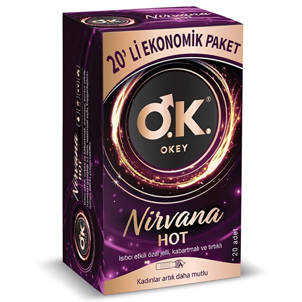 Okey Nirvana Hot Condom 20 pcs