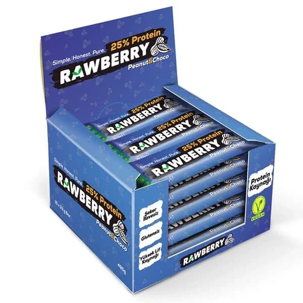 Rawberry Protein Erdnuss Choko Riegel - 15 x 33g