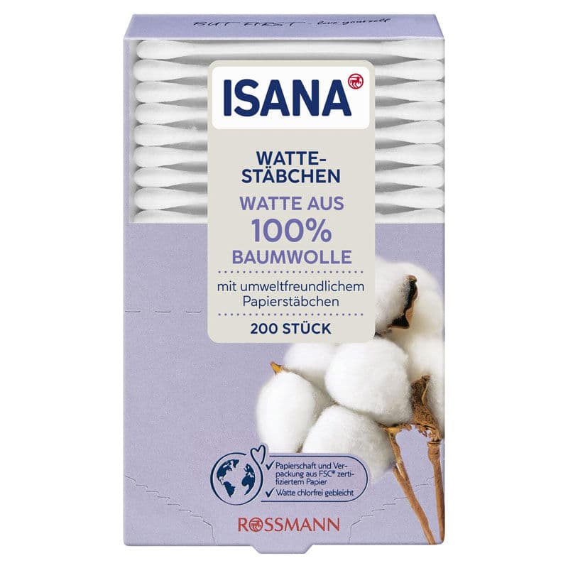 Isana Cosmetic Cleansing Stick 200 pcs