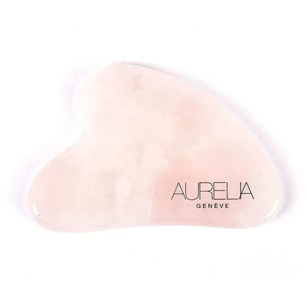 Aurelia Geneve Rosenquarz Herz Gua Sha Stein für die Hautpflege