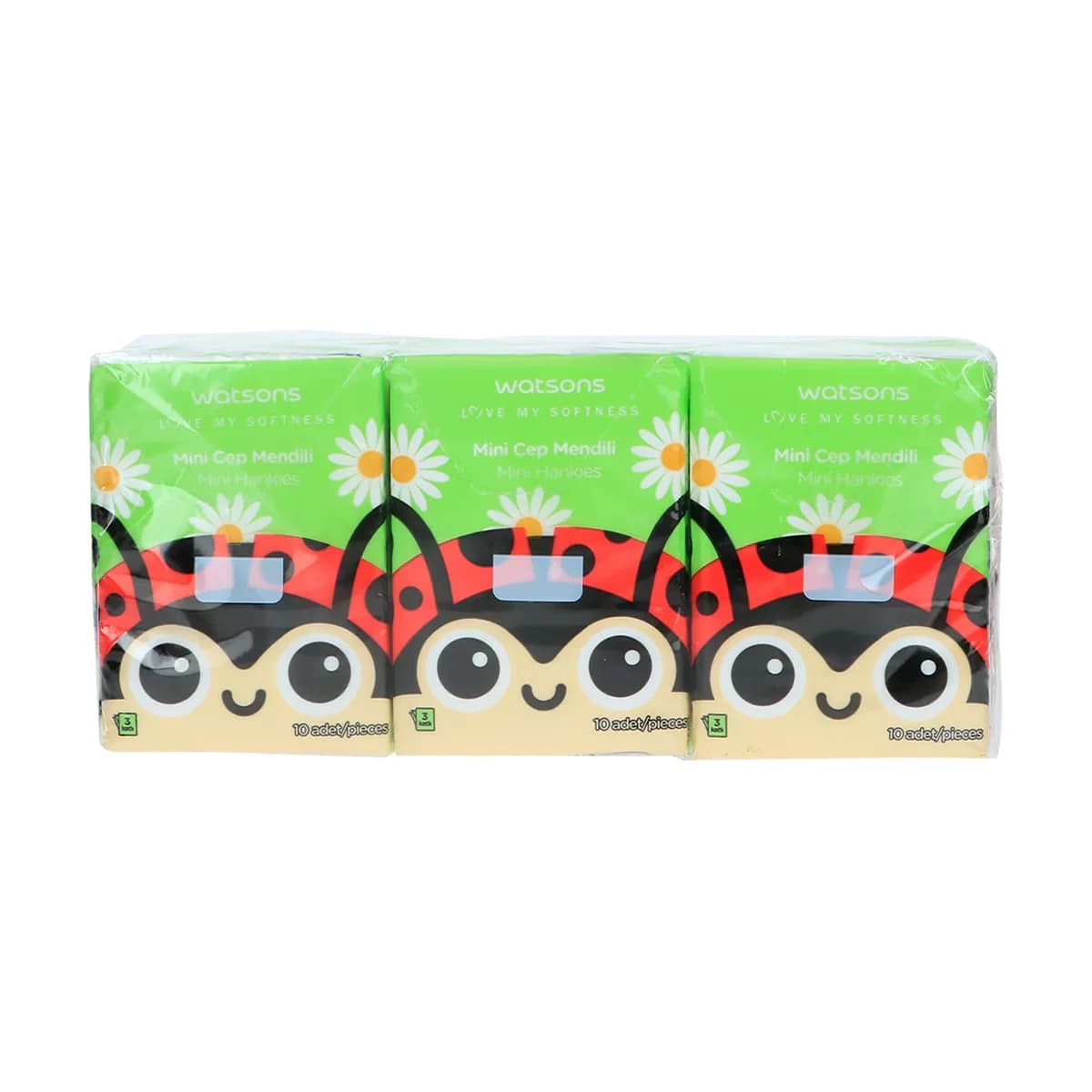 Watsons Marienkäfer Mini-Tücher Set von 6 - Umweltfreundliche Tücher