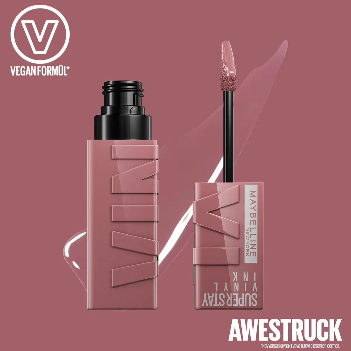 Maybelline Super Stay Vinyl Ink Glanz Lippenstift - Awestruck 110