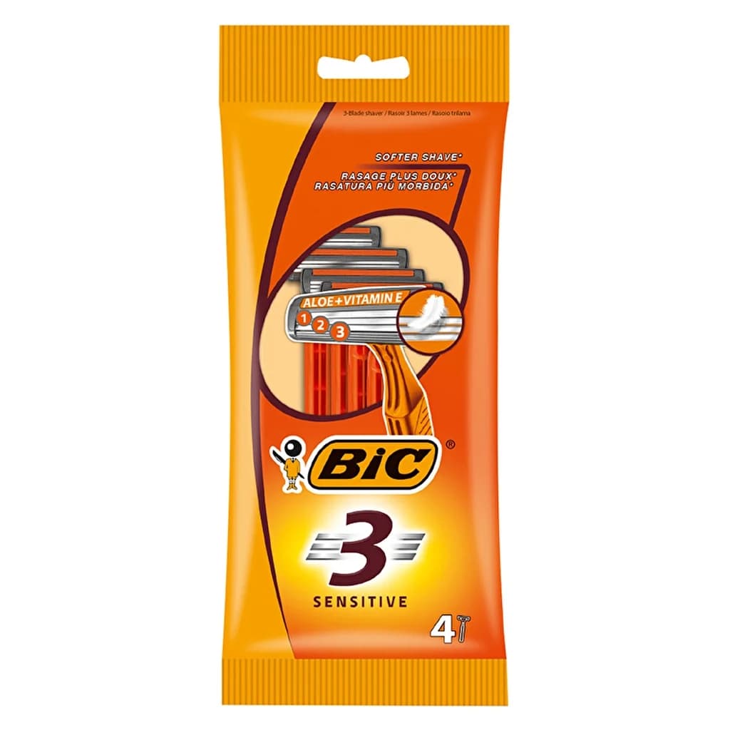 Bic 3 Sensitive Rasierer Set von 4