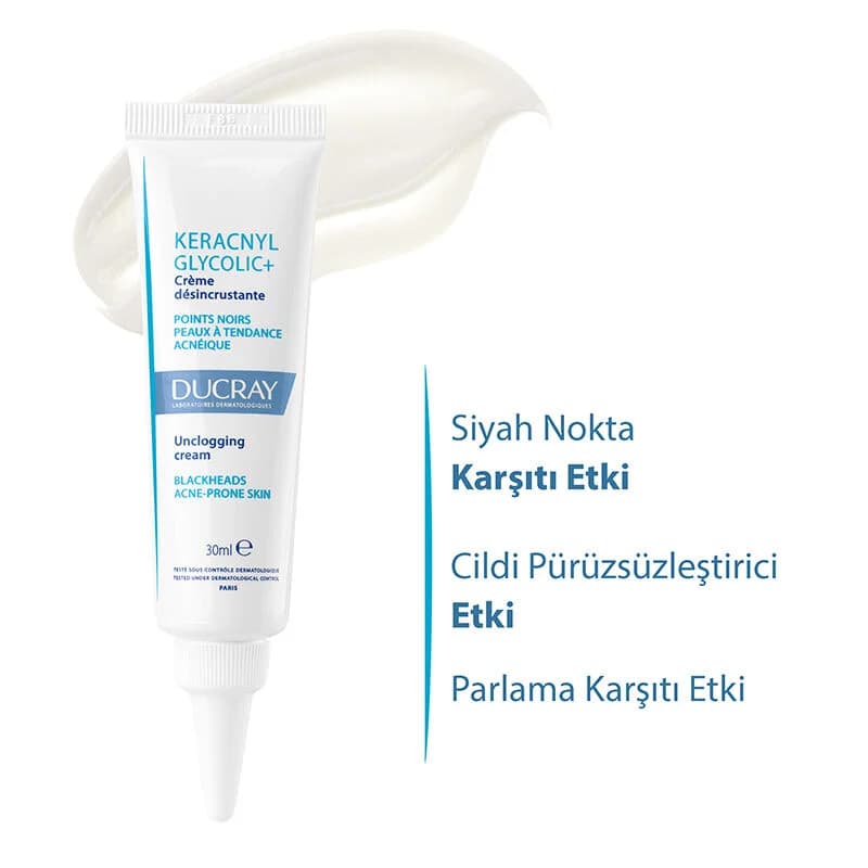Ducray Keracnyl Glycolic+ Entstopfende Creme gegen Akne 30ml