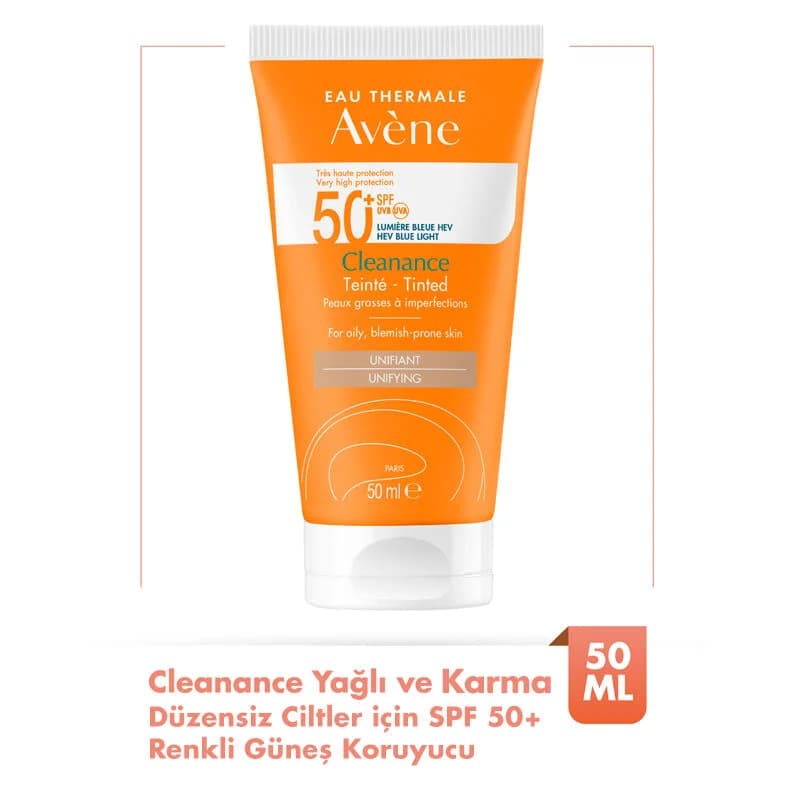 Avene Cleanance Tönende Sonnencreme SPF50+ | Öl-frei, 50ml