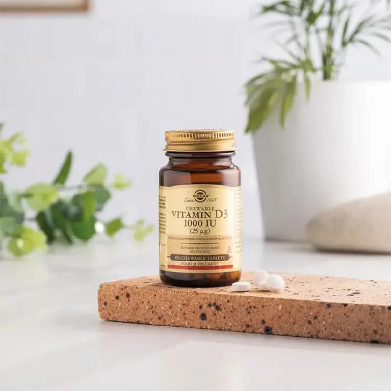 Solgar Kautabletten Vitamin D3 1000 IE - 100 Tabletten