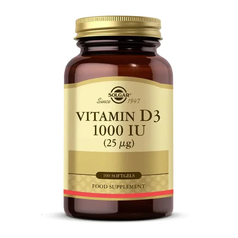 Solgar Vitamin D3 1000 IU Weichgelkapseln - Unterstützung für Knochen & Immunsystem