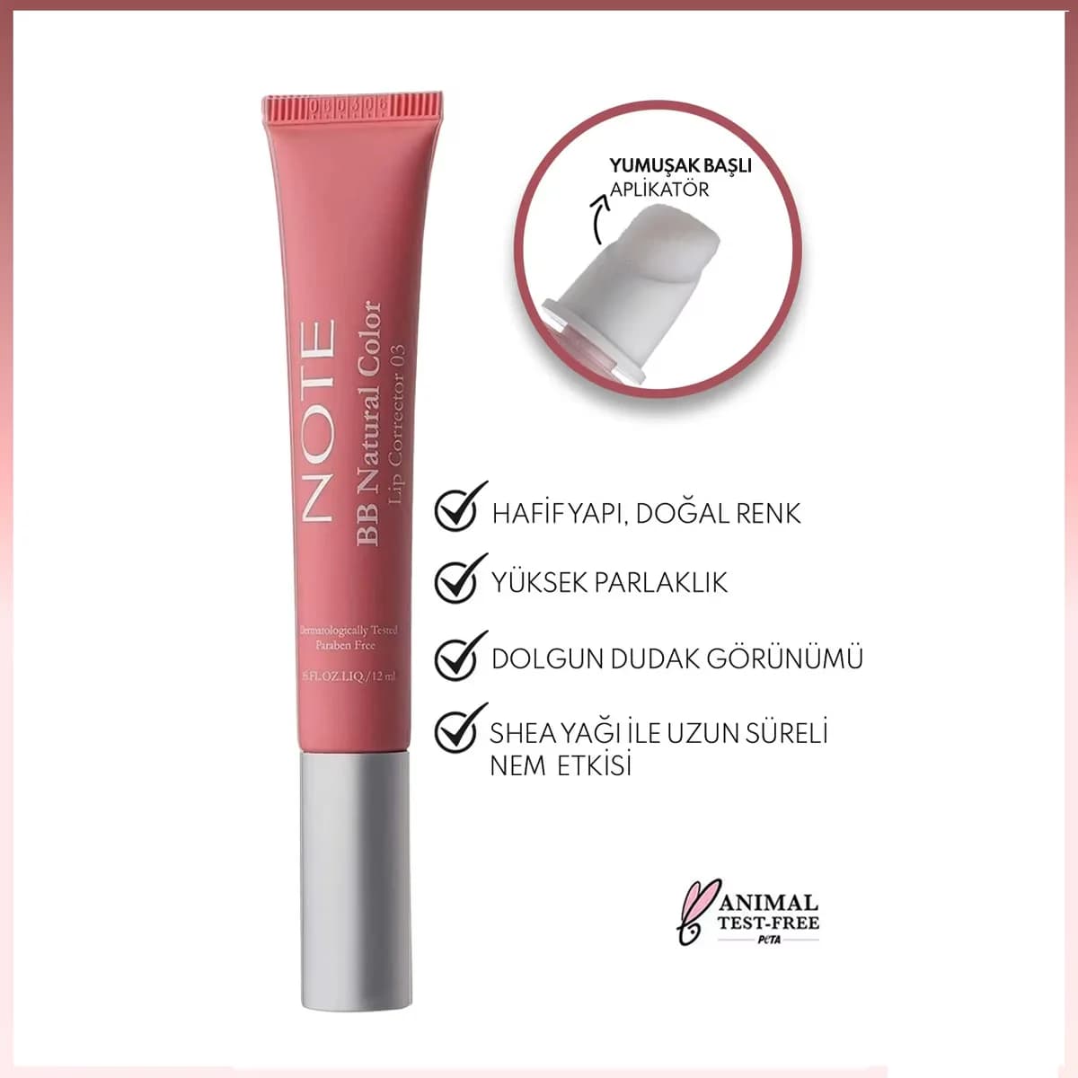 Note BB Lippenkorrektor - Feuchtigkeitsspendende Farbe & Glanz