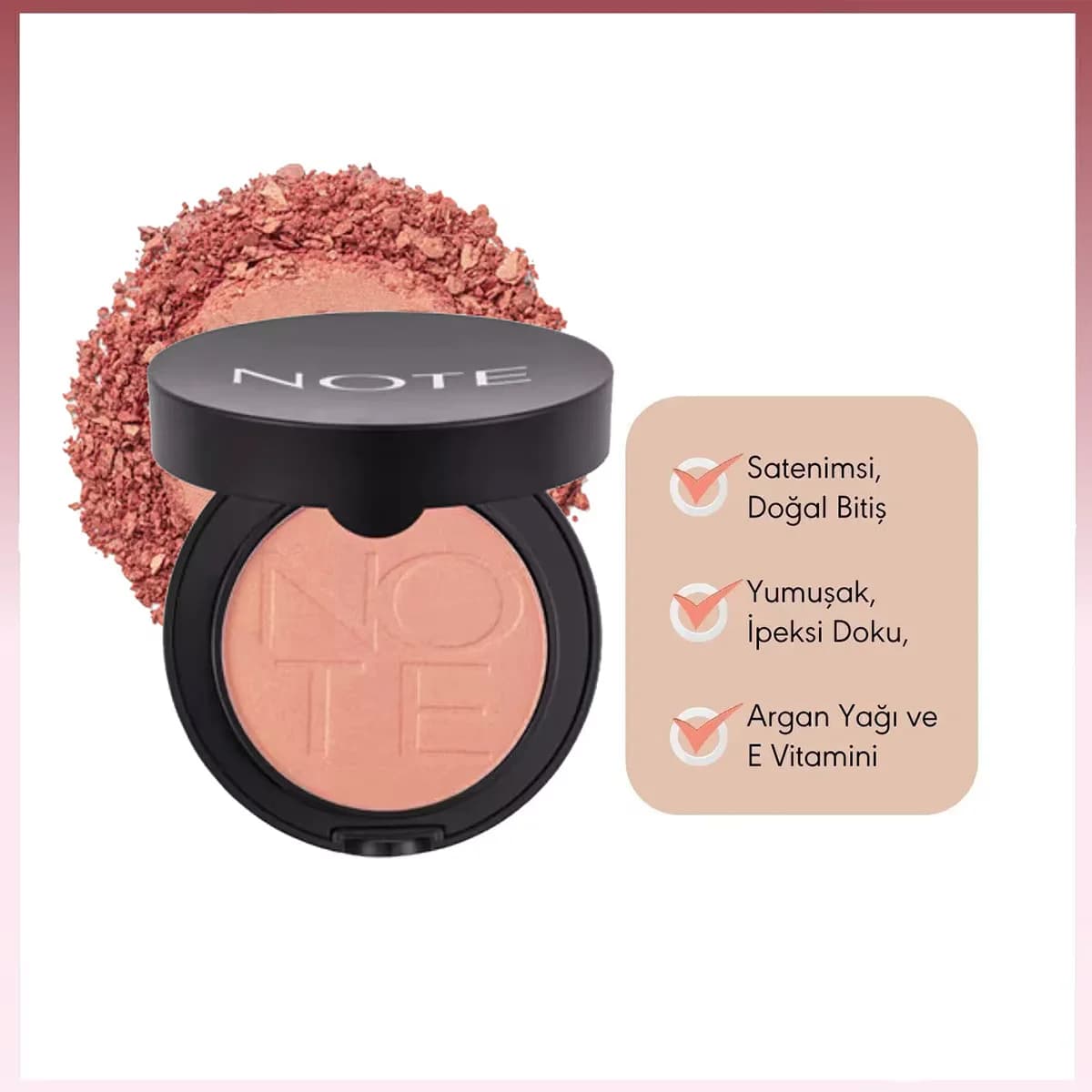 Note Luminous Silk Blush mit Arganöl - Natürlicher Glow