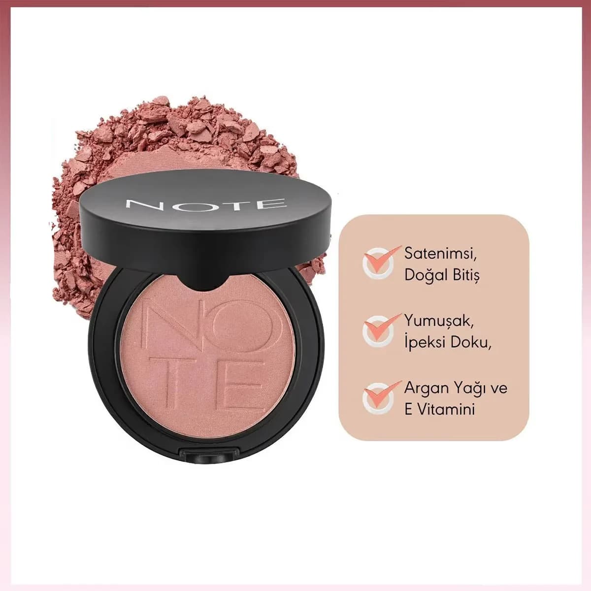 Note Luminous Silk Blush mit Arganöl - Natürlicher Glow