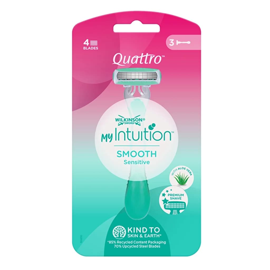 Wilkinson Sword Quattro Smooth Rasierklingen 3er-Pack