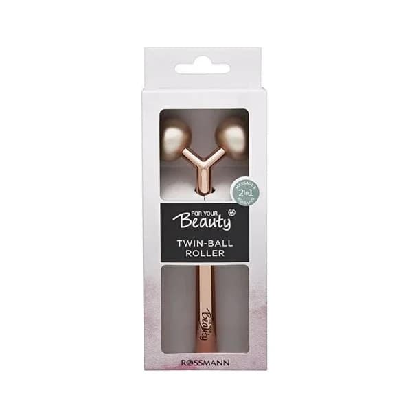 Gesichtsmassage-Roller mit Doppelball aus Zink von For Your Beauty