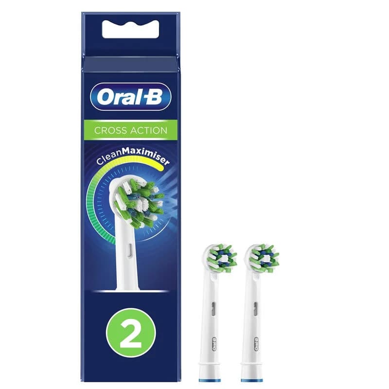 Oral-B Cross Action 2 Ersatzbürstenköpfe - 2er Pack