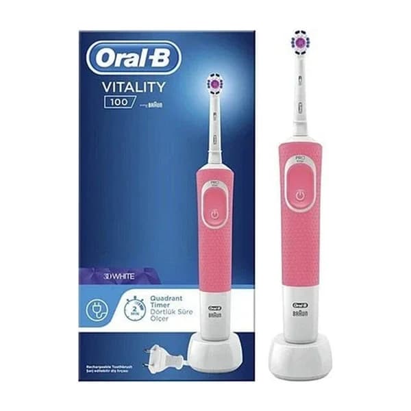 Oral-B Vitality 100 Wiederaufladbare Pink 3D White Zahnbürste