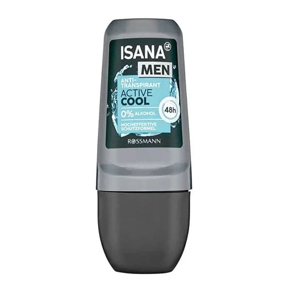 Isana Men 48H Deo Roll-On – Frischer Duft, Hautfreundlich 50ml