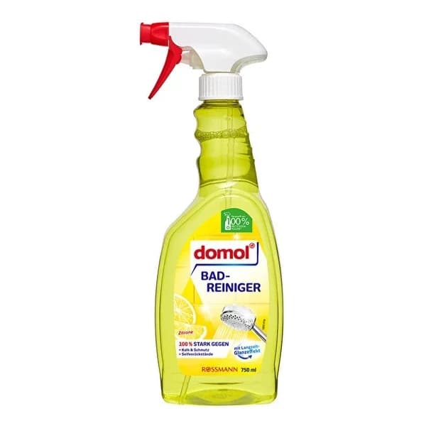Domol Zitronen Badezimmerreiniger Spray - Schmutz- und Kalkentferner 750ml