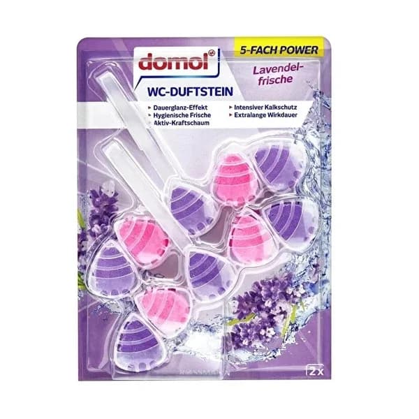 Domol Lavendel WC-Block – Frische & Tiefenreinigung 2 x 55g