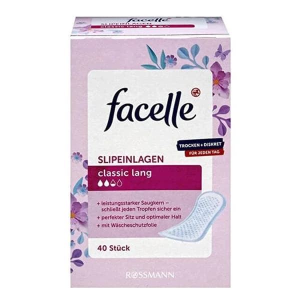 Facelle Classic Lange Slipeinlagen - 40 Stück
