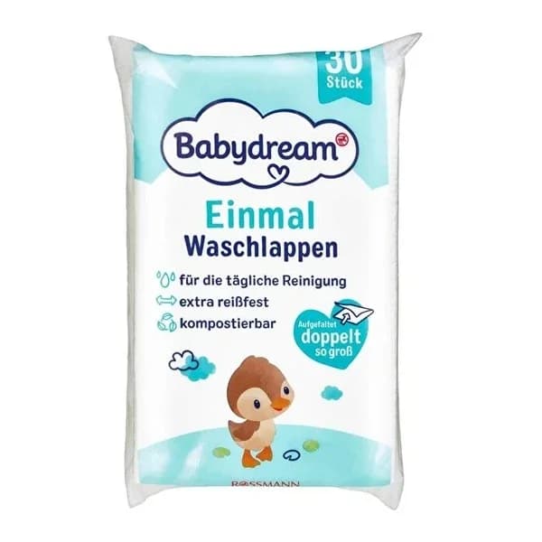 Babydream Biologisch abbaubare Babywaschlappen