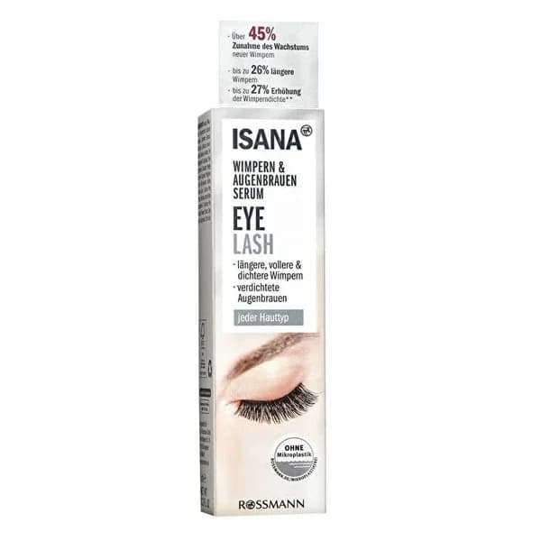 Isana Veganes Augenbrauen- und Wimpernserum 6ml - Vollere, Längere Wimpern