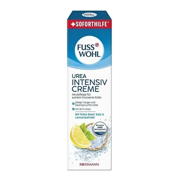 Fusswohl Fußpflegecreme 75ml - Urea & Totes Meer Salz Hydration