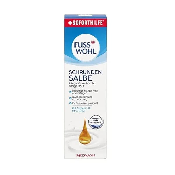 Fusswohl Fußcreme 75ml - Urea & Glycerin für rissige Haut