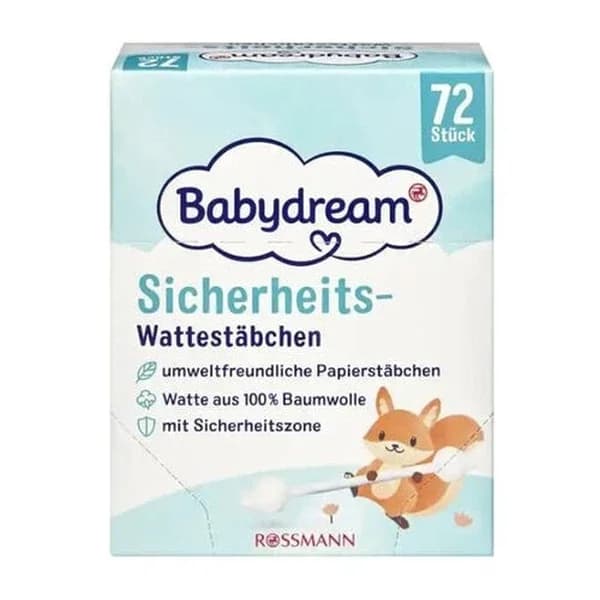 Baby Dream Safe Baumwollstäbchen für Babys - 70 Stück