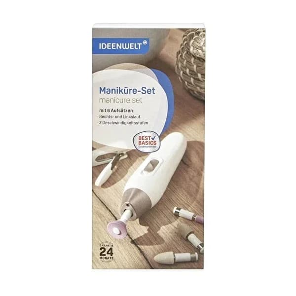 Ideenwelt Best Basics Maniküre- und Pediküre-Set mit 6 Aufsätzen