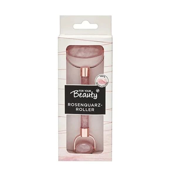 Gesichtsroller aus Rosenquarz von For Your Beauty
