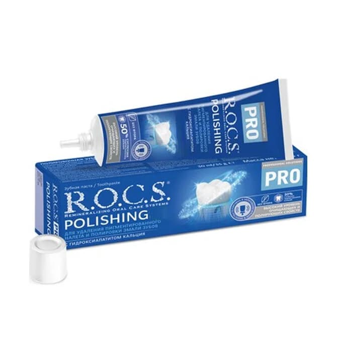 ROCS Pro Zahnpolierpaste 30ml - Helleres Lächeln & Fleckenentfernung