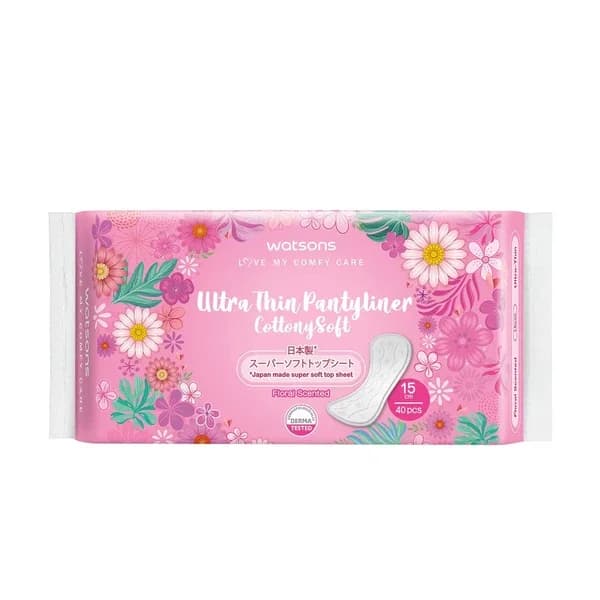 Watsons Baumwollweiche Ultra Dünne Tagesbinden Floral Duftend 40 Stück