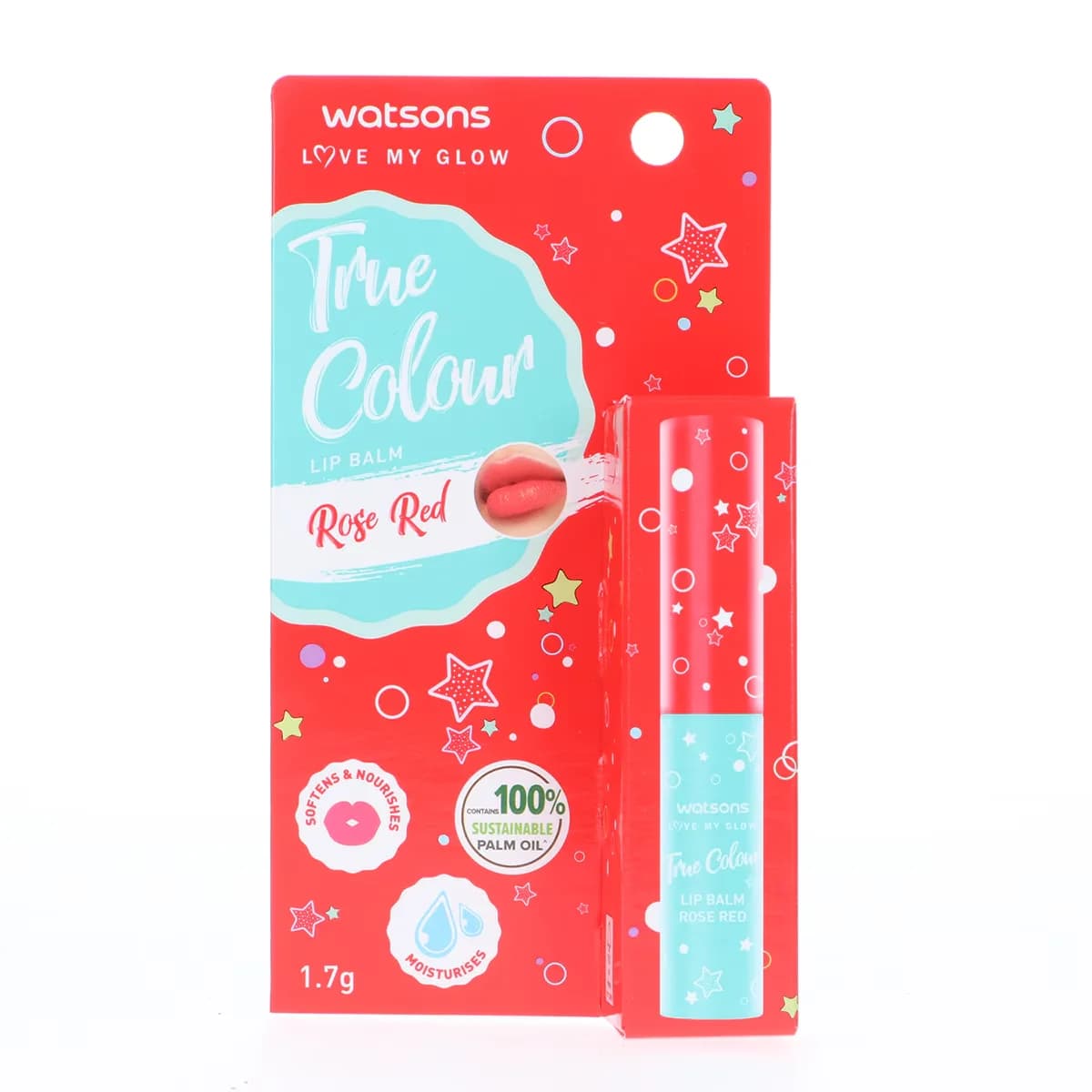 Watsons True Color Lippenbalsam Rose Rot | Nährend & Umweltfreundlich