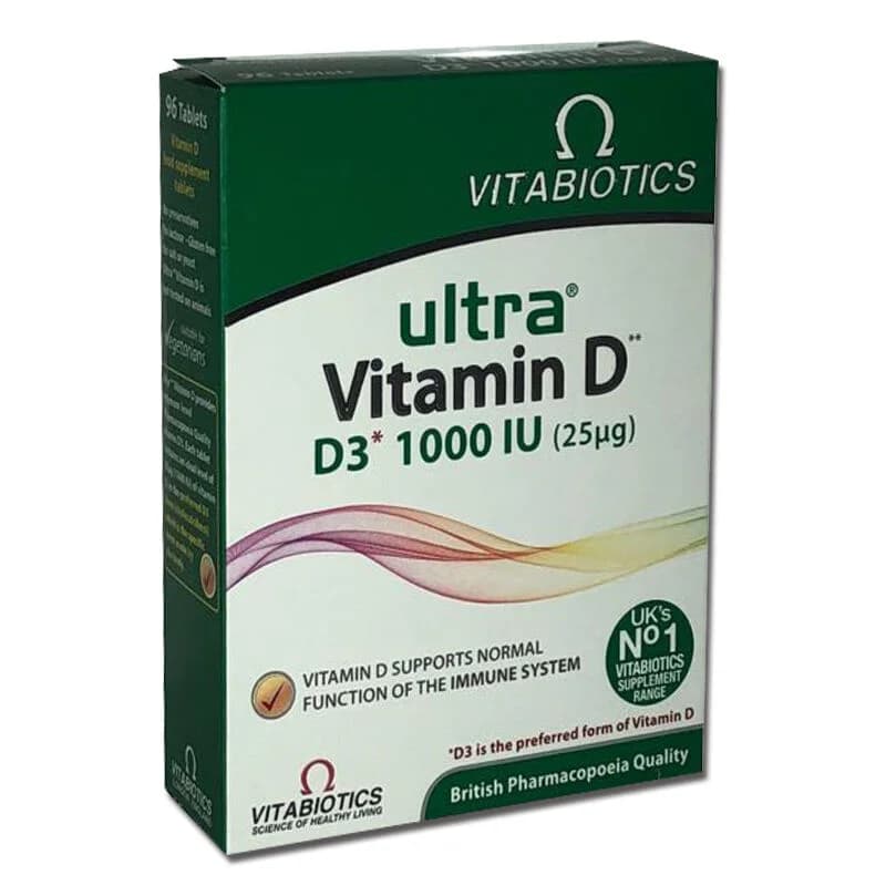 Vitabiotics Ultra Vitamin D3 1000 IE - 96 Tabletten