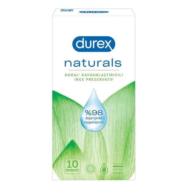 Durex Naturals 10er-Pack Latexkondome für ein natürliches Gefühl