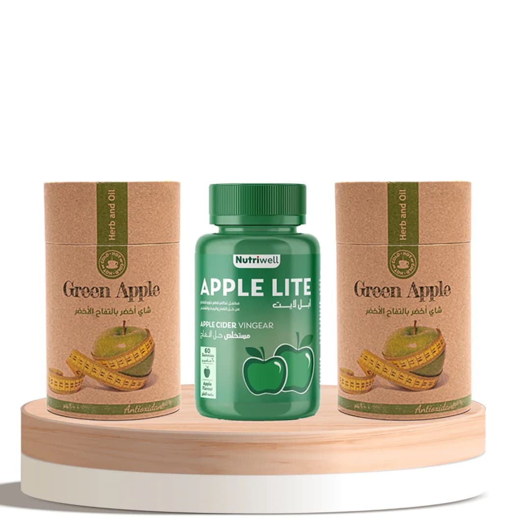 Grüner Apfel Kurs: Tee und Vitamine, 3 Produkte von Nutri-Well