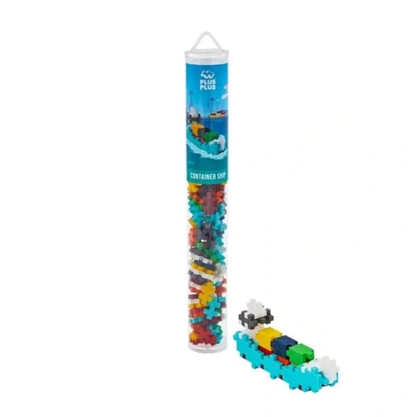 Plus-Plus Frachtschiff Bausatz - 100 Teile in Tube
