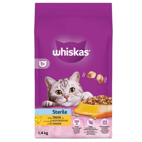 Whiskas Katzen Trockenfutter für kastrierte Katzen - 1,4 kg