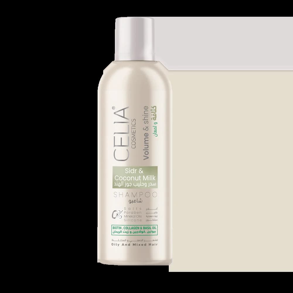 Celia 500ml Sidr- und Kokosmilch-Shampoo für fettiges und gemischtes Haar