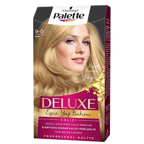 Palette Deluxe 9-0 Blond Haarfarbe mit Glanz- und Pflegeölen