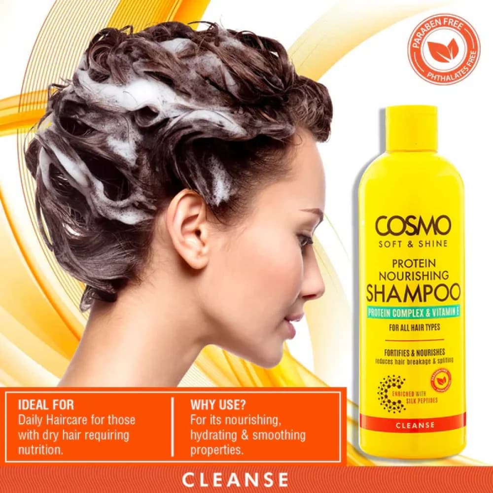 Cosmo Soft und Shine Protein und Vitamin E Locken Shampoo 500 ml