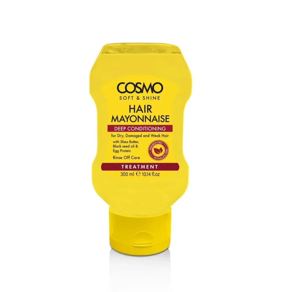 Tiefenfeuchtigkeitsspendende Mayonnaise-Haarmaske für geschädigtes Haar 300 ml von Cosmo Soft and Shine